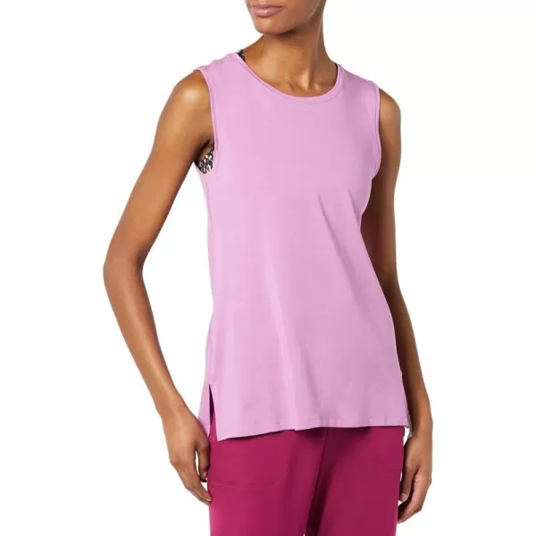 Amazon Essentials Womens Soft Cotton StandardFit Yoga Tank Available in Plus Size Previously Core 10Purple Mauve