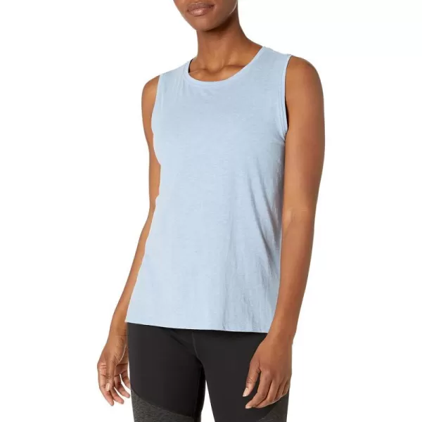 Amazon Essentials Womens Soft Cotton StandardFit Yoga Tank Available in Plus Size Previously Core 10Sky Blue