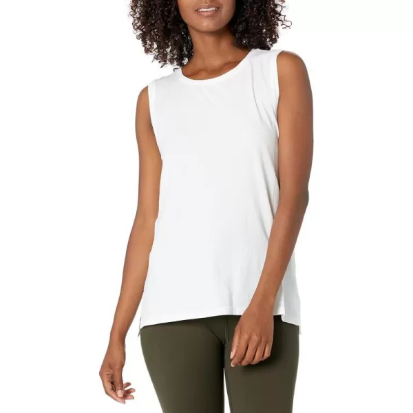 Amazon Essentials Womens Soft Cotton StandardFit Yoga Tank Available in Plus Size Previously Core 10White