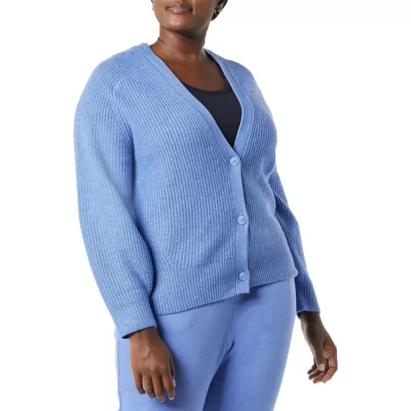 Amazon Essentials Womens Soft Touch Ribbed Blouson CardiganBlue