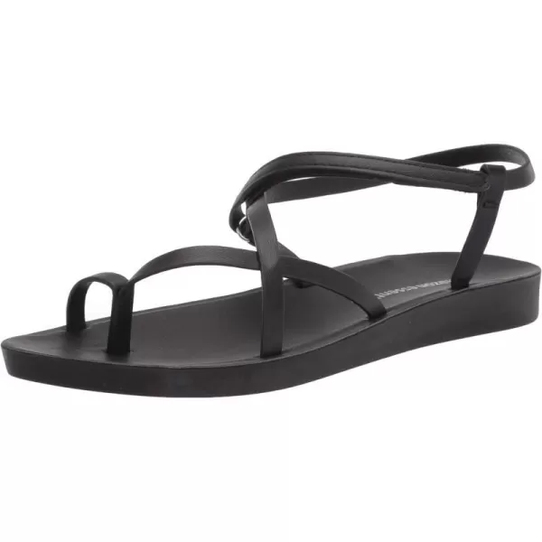 Amazon Essentials Womens Strappy Footbed SandalBlack