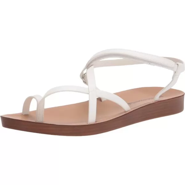 Amazon Essentials Womens Strappy Footbed SandalWhite