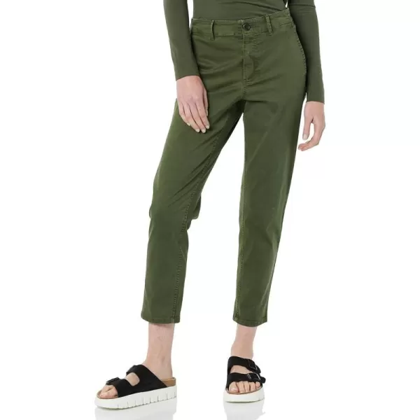 Amazon Essentials Womens Stretch Chino Ankle Length Pant Previously GoodthreadsDark Olive