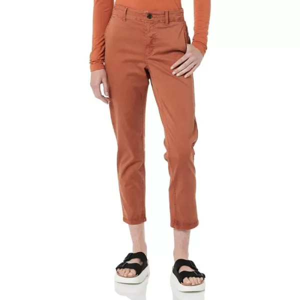 Amazon Essentials Womens Stretch Chino Ankle Length Pant Previously GoodthreadsRust Orange