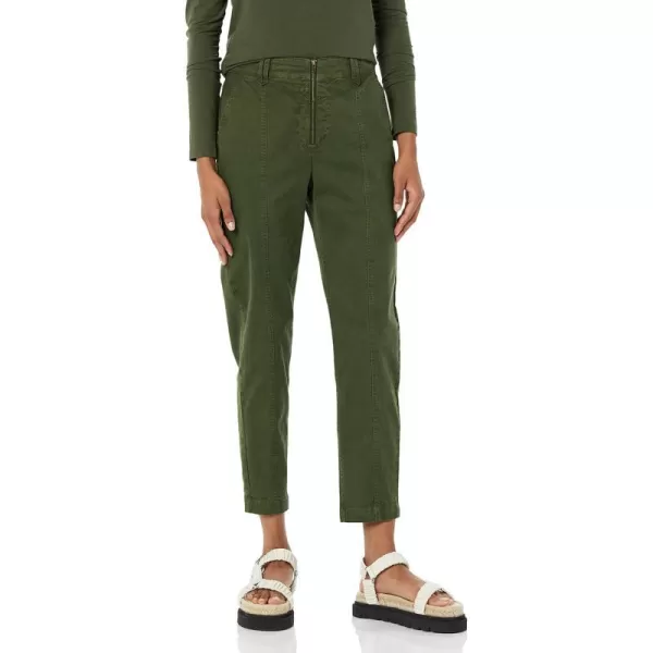 Amazon Essentials Womens Stretch Chino Utility Detail Pant Previously GoodthreadsDark Olive