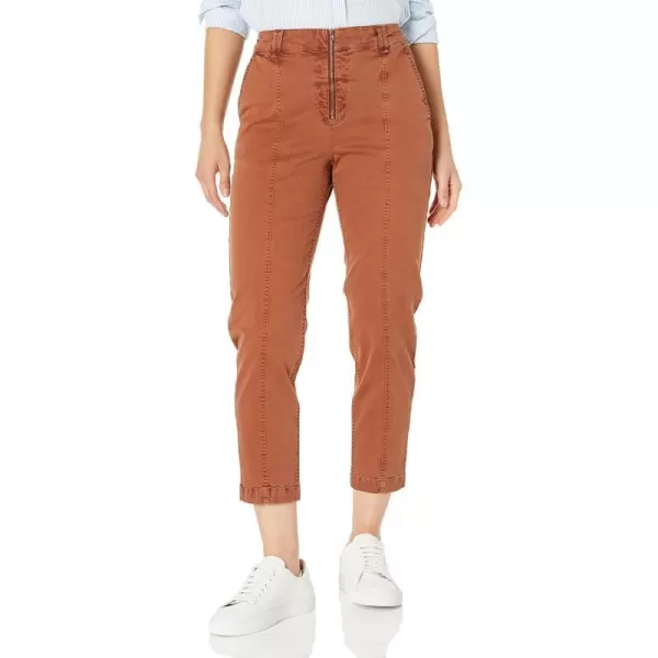 Amazon Essentials Womens Stretch Chino Utility Detail Pant Previously GoodthreadsRust Orange