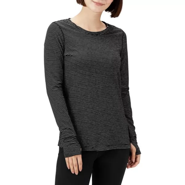 Amazon Essentials Womens Studio RelaxedFit LongSleeve TShirt Available in Plus SizeBlack Stripe