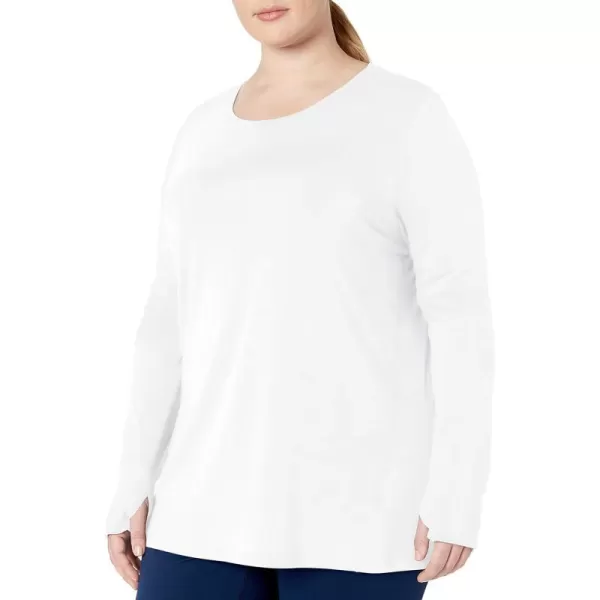 Amazon Essentials Womens Studio RelaxedFit LongSleeve TShirt Available in Plus SizeWhite