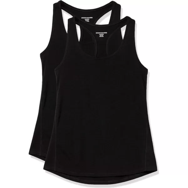 Amazon Essentials Womens Studio RelaxedFit Racerback Tank Multipacks2 Black