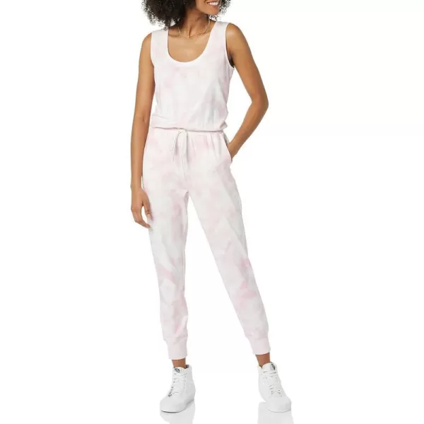 Amazon Essentials Womens Studio Terry Fleece Jumpsuit Available in Plus SizePink Tie Dye