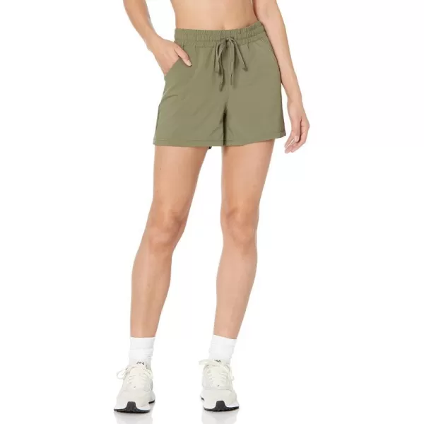 Amazon Essentials Womens Studio Woven Stretch ShortLight Olive