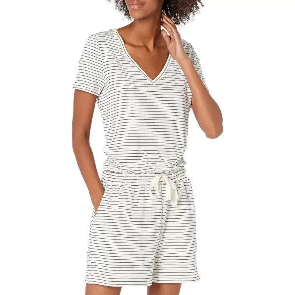 Rayon Blend White/Black, Stripe