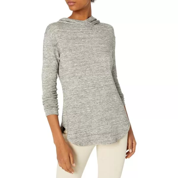 Amazon Essentials Womens Supersoft Terry StandardFit LongSleeve Hooded Pullover Previously Daily RitualGrey Heather Space Dye