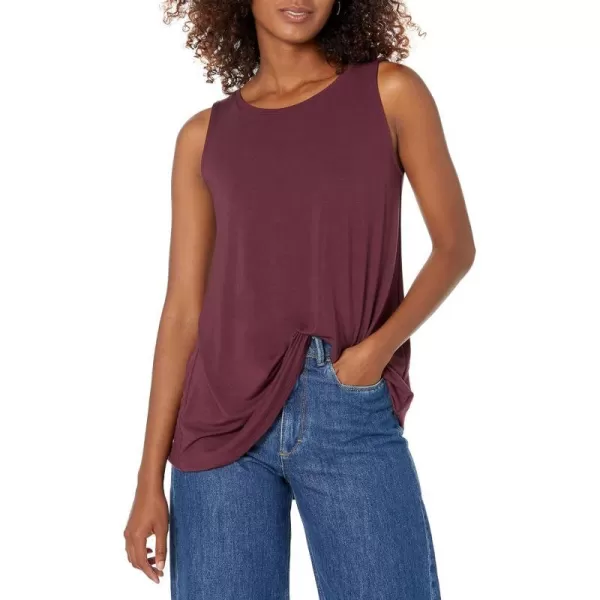 Amazon Essentials Womens Swing Tank Available in Plus SizeRayon Blend Burgundy