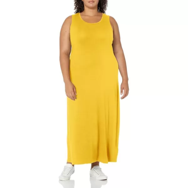 Amazon Essentials Womens Tank Maxi DressRayon Blend Golden Yellow