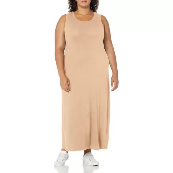 Amazon Essentials Womens Tank Maxi DressRayon Blend Light Camel