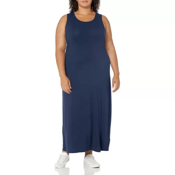 Amazon Essentials Womens Tank Maxi DressRayon Blend Navy