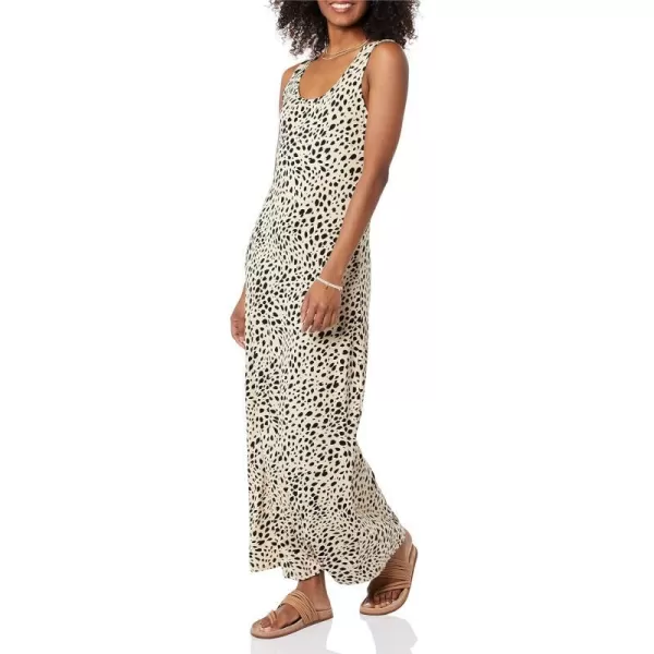 Amazon Essentials Womens Tank Maxi DressRayon Blend Tan Cheetah