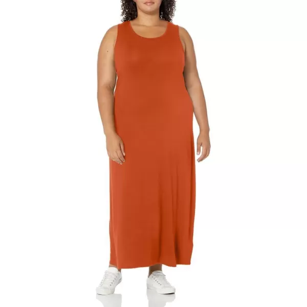 Amazon Essentials Womens Tank Maxi DressRayon Blend Terracotta