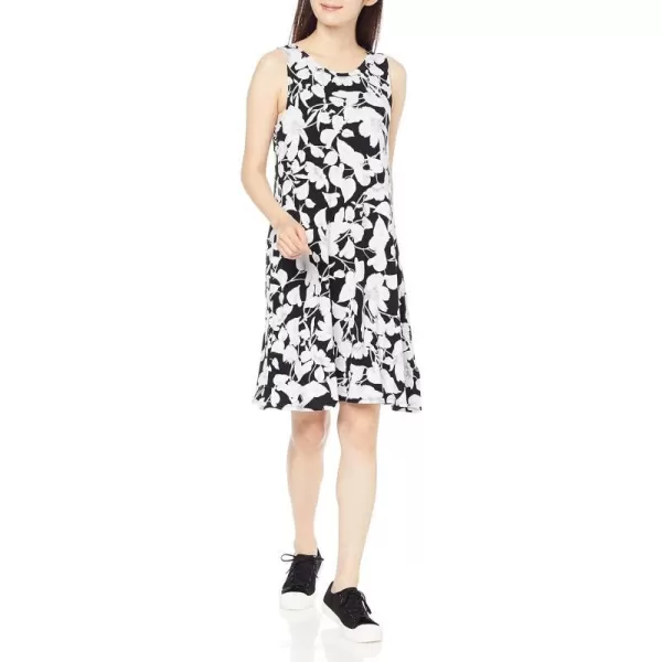 Amazon Essentials Womens Tank Swing Dress Available in Plus SizeRayon Blend Black Floral