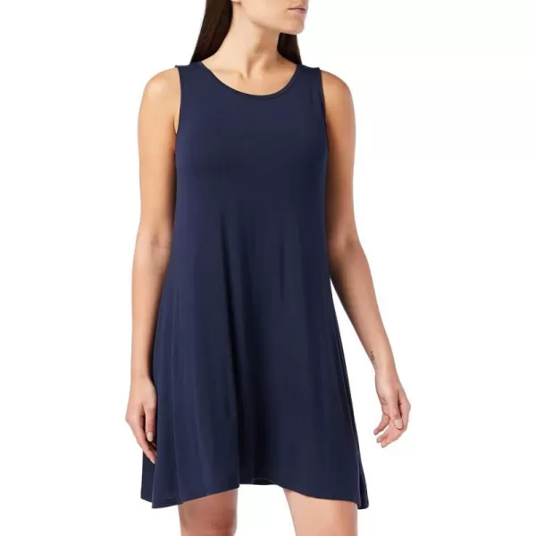 Amazon Essentials Womens Tank Swing Dress Available in Plus SizeRayon Blend Navy