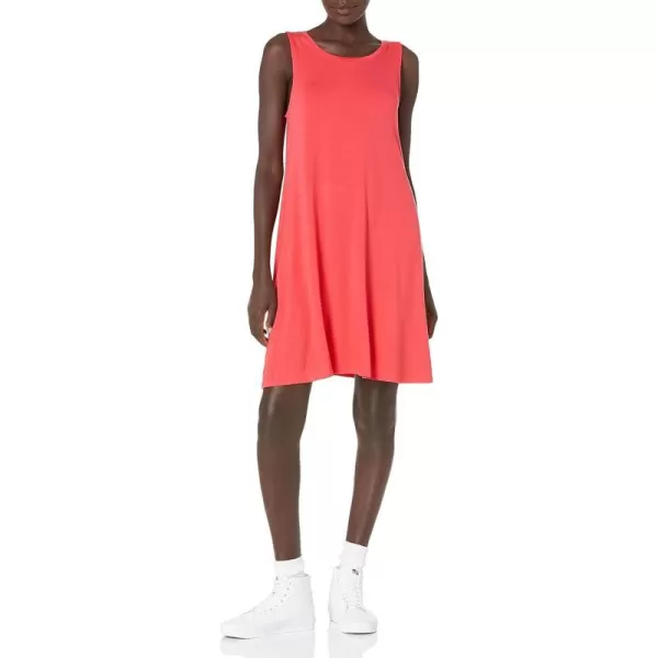 Amazon Essentials Womens Tank Swing Dress Available in Plus SizeRayon Blend Red