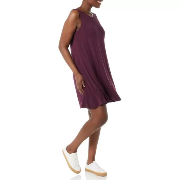 Amazon Essentials Womens Tank Swing Dress Available in Plus SizeSustainably Sourced Rayon Blend Burgundy