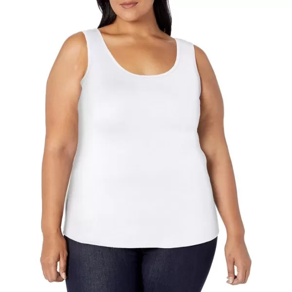 Amazon Essentials Womens Tank Top Available in Plus Size Multipacks1 White