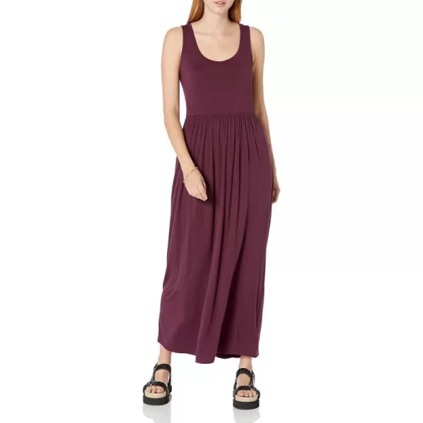 Amazon Essentials Womens Tank Waisted Maxi Dress Available in Plus SizeRayon Blend Burgundy