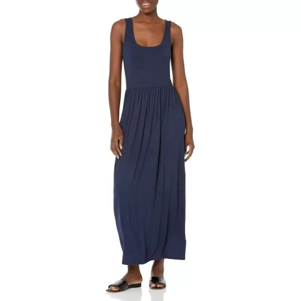 Amazon Essentials Womens Tank Waisted Maxi Dress Available in Plus SizeRayon Blend Navy