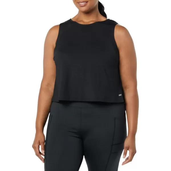 Amazon Essentials Womens Tech Stretch Cropped LooseFit TankBlack