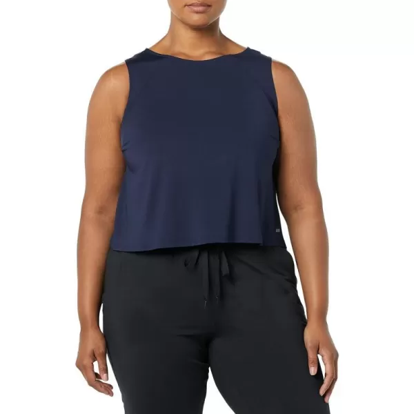 Amazon Essentials Womens Tech Stretch Cropped LooseFit TankNavy