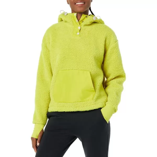 Amazon Essentials Womens Teddy Fleece Pullover Jacket Available in Plus SizeBright Olive Green