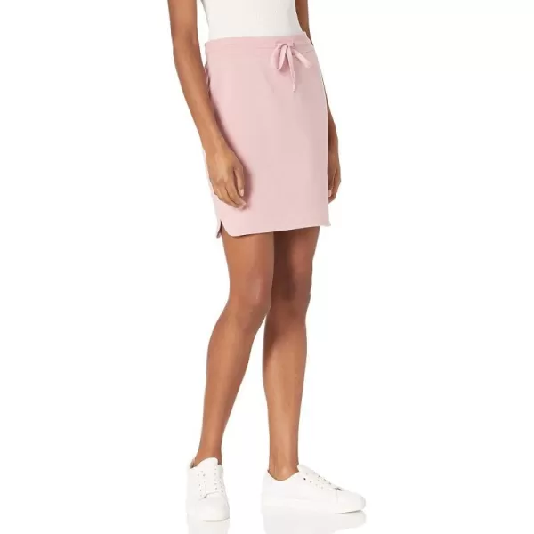 Amazon Essentials Womens Terry Cotton and Modal Drawstring Sweatshirt Skirt Previously Daily RitualDusty Pink