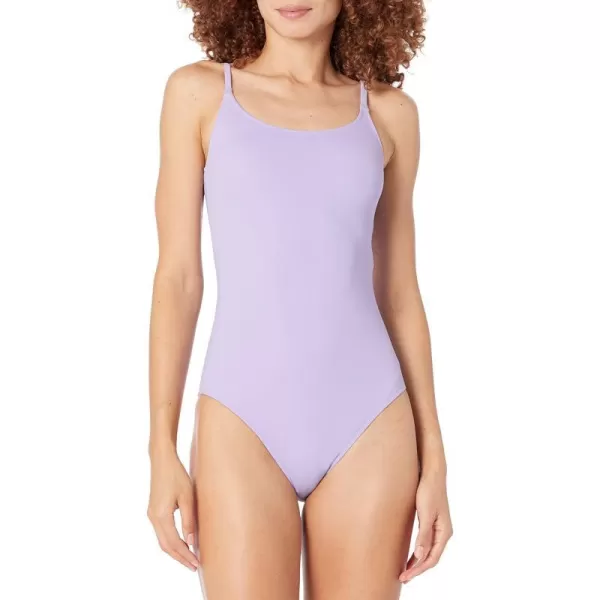 Amazon Essentials Womens Thin Strap onePiece SwimsuitLavender