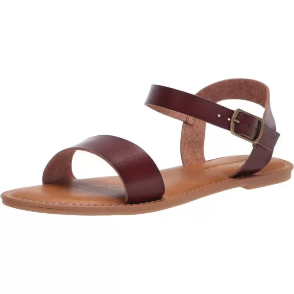 Amazon Essentials Womens Two Strap Buckle SandalBrown