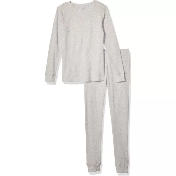 Amazon Essentials Womens Waffle Snug Fit Pajama SetGrey Heather