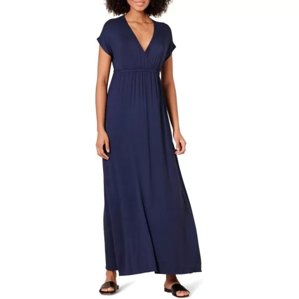 Amazon Essentials Womens Waisted Maxi Dress Available in Plus SizeRayon Blend Navy