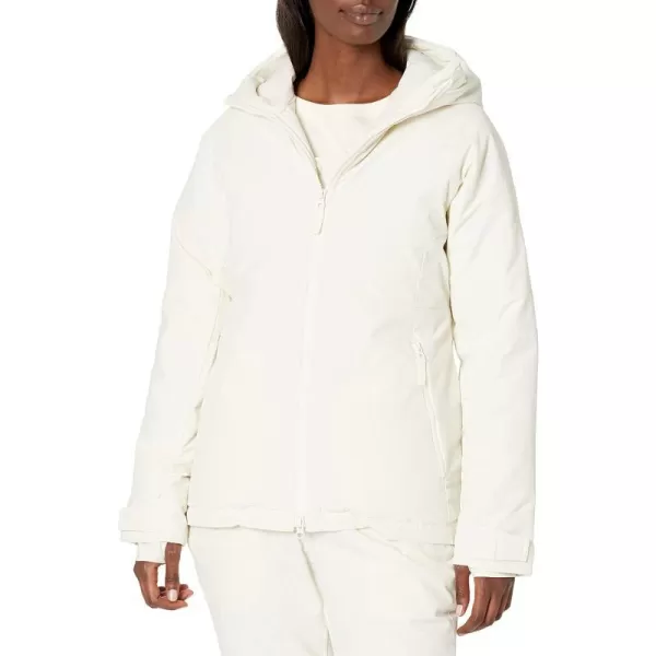 Amazon Essentials Womens WaterResistant LongSleeve Insulated Snow Jacket with HoodEggshell White