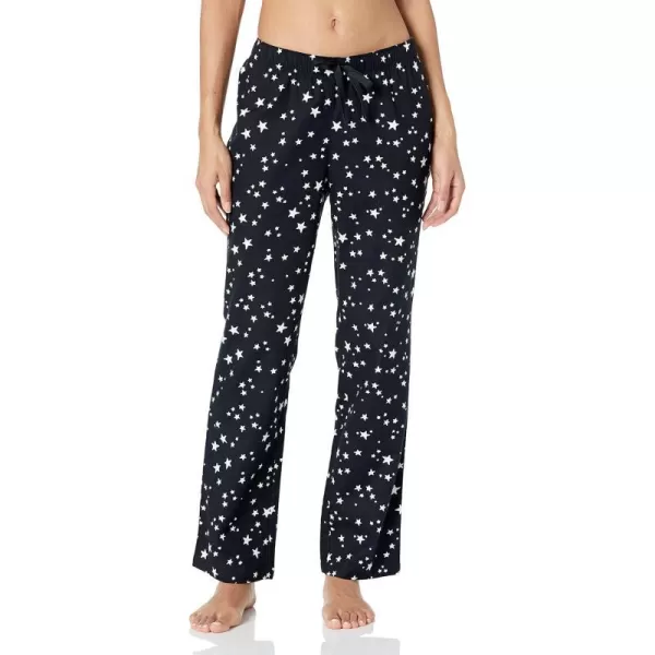 Amazon Essentials womens Flannel Sleep Pant Available in Plus SizeBlack Stars