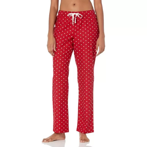 Amazon Essentials womens Flannel Sleep Pant Available in Plus SizeRed White Dots