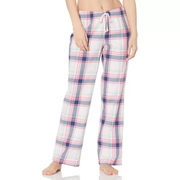 Amazon Essentials womens Flannel Sleep Pant Available in Plus SizeWhitePink Plaid