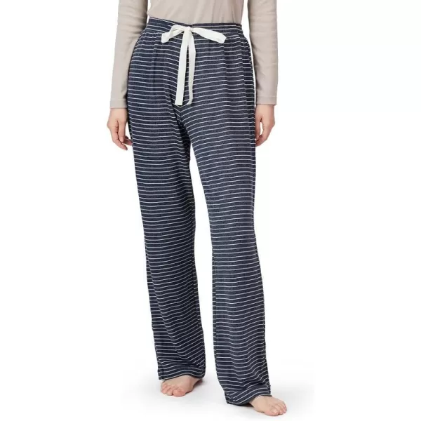 Amazon Essentials womens Lightweight Lounge Terry Pajama PantNavy White Stripe