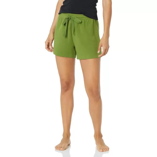 Amazon Essentials womens Lightweight Lounge Terry Pajama ShortOlive