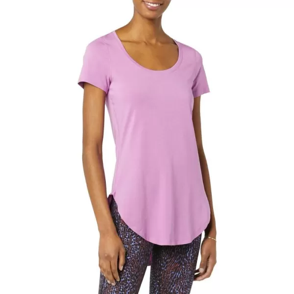 Amazon Essentials womens Soft Cotton StandardFit ExtraLong Tunic Yoga TShirt Available in Plus Size Previously Core 10Purple Mauve