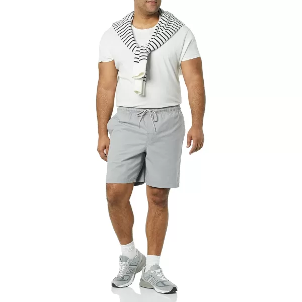 Amazon Essentials Mens 8quot Inseam RelaxedFit Drawstring Walk Short Available in Plus SizeLight Grey
