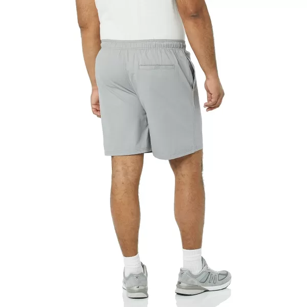 Amazon Essentials Mens 8quot Inseam RelaxedFit Drawstring Walk Short Available in Plus SizeLight Grey