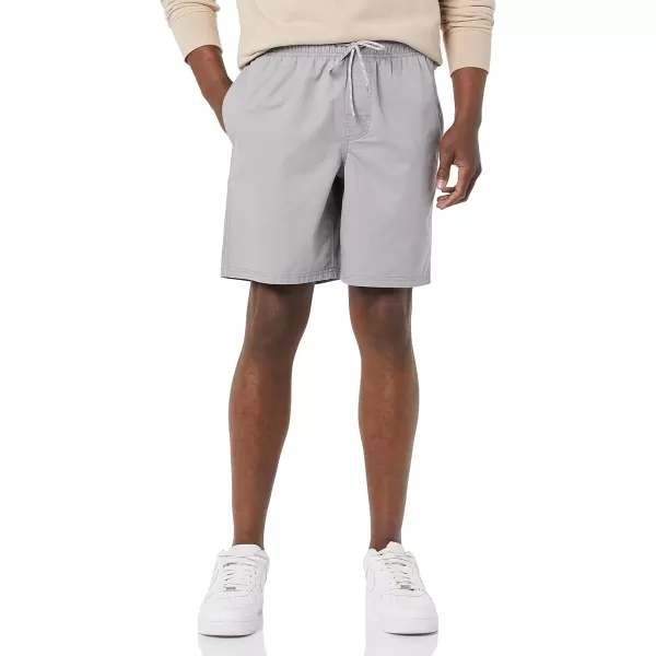 Amazon Essentials Mens 8quot Inseam RelaxedFit Drawstring Walk Short Available in Plus SizeLight Grey
