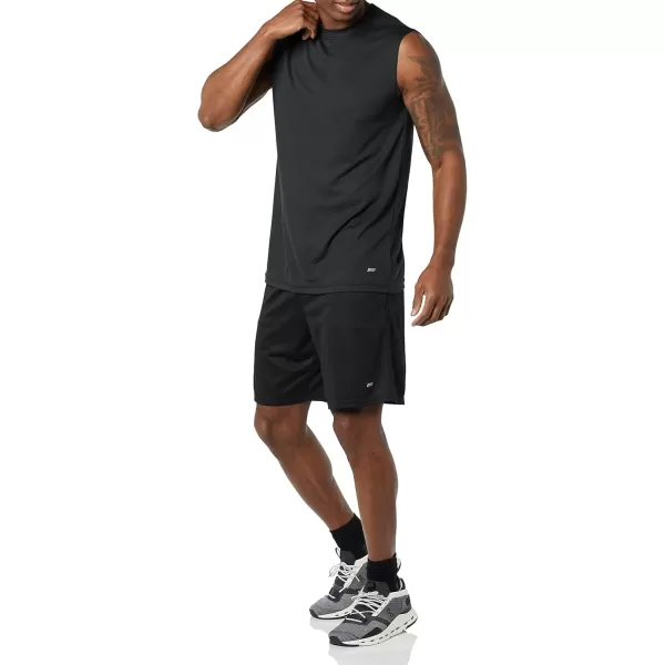 Amazon Essentials Mens Active Performance Tech Muscle Tank Pack of 2BlackLime Green