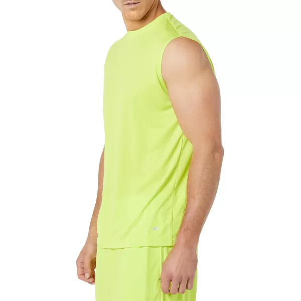 Amazon Essentials Mens Active Performance Tech Muscle Tank Pack of 2BlackLime Green
